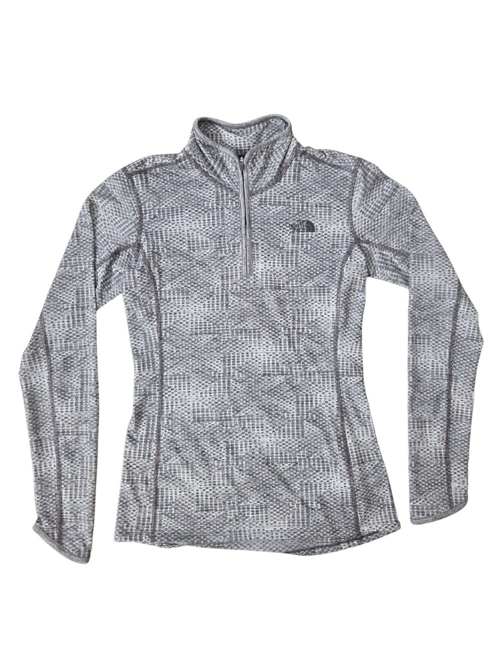 The North Face Motivation 1/4 Zip Pullover Womens S Gray Flashdry Hiking Outdoor